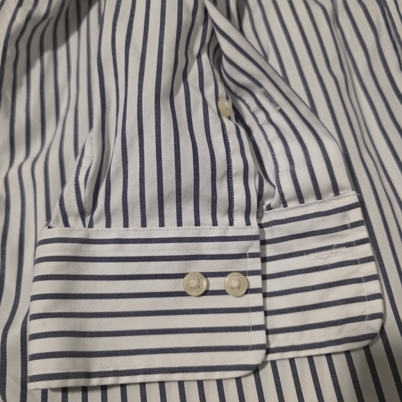 Sold - Ralph Lauren Navy and White Striped Shirt Slim Fit Duplicate Listin - Picture 11 of 11